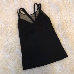 Mesh Cross Cross Fitted Alo Athletic Top